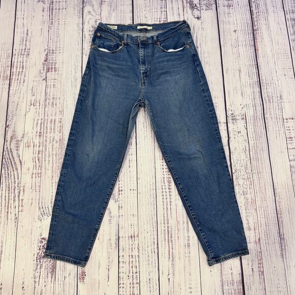 Levi’s High Rise Boyfriend Jeans W31 L27 Medium Wash Relaxed Tapered - Picture 1 of 10